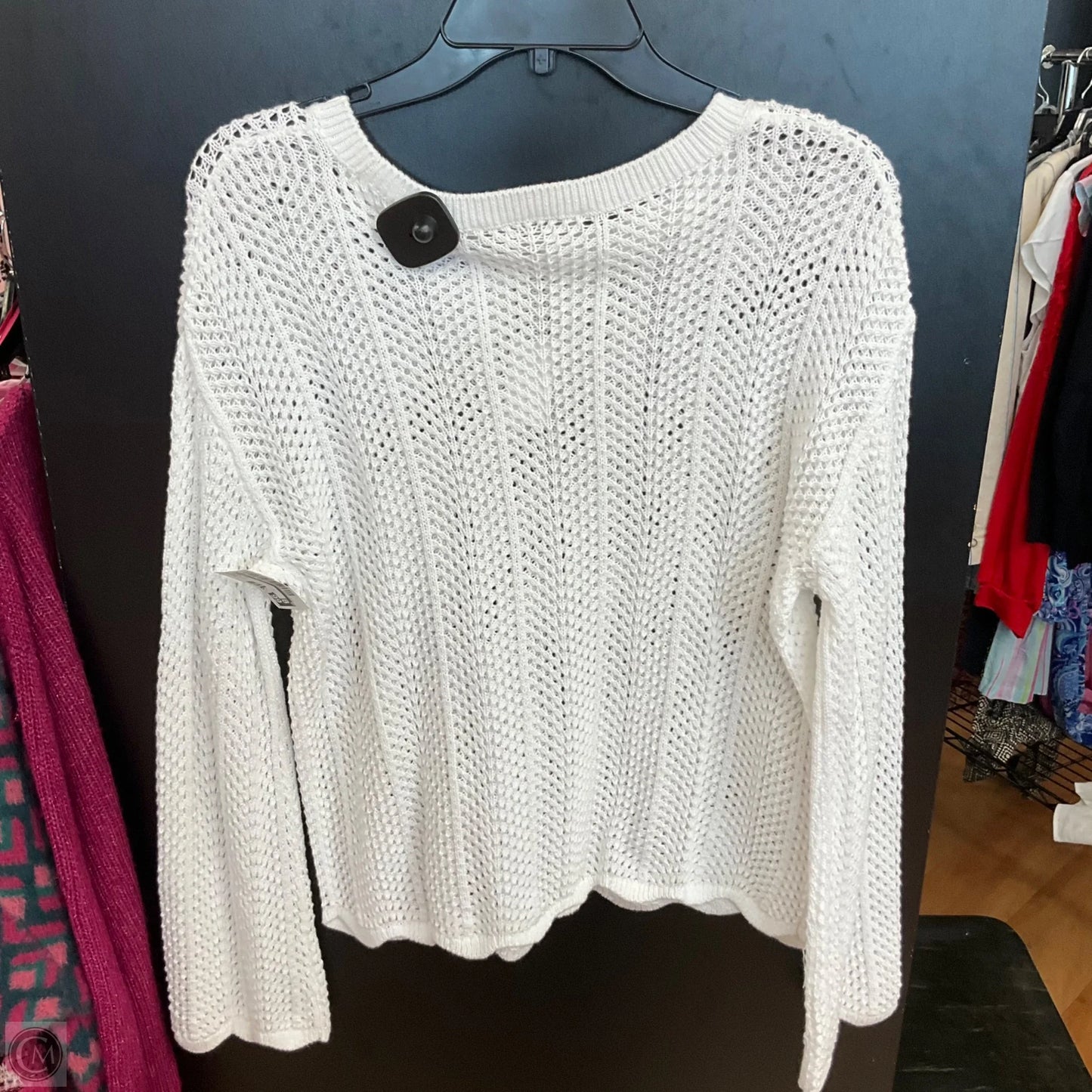 Top Long Sleeve By Loft In White, Size: S