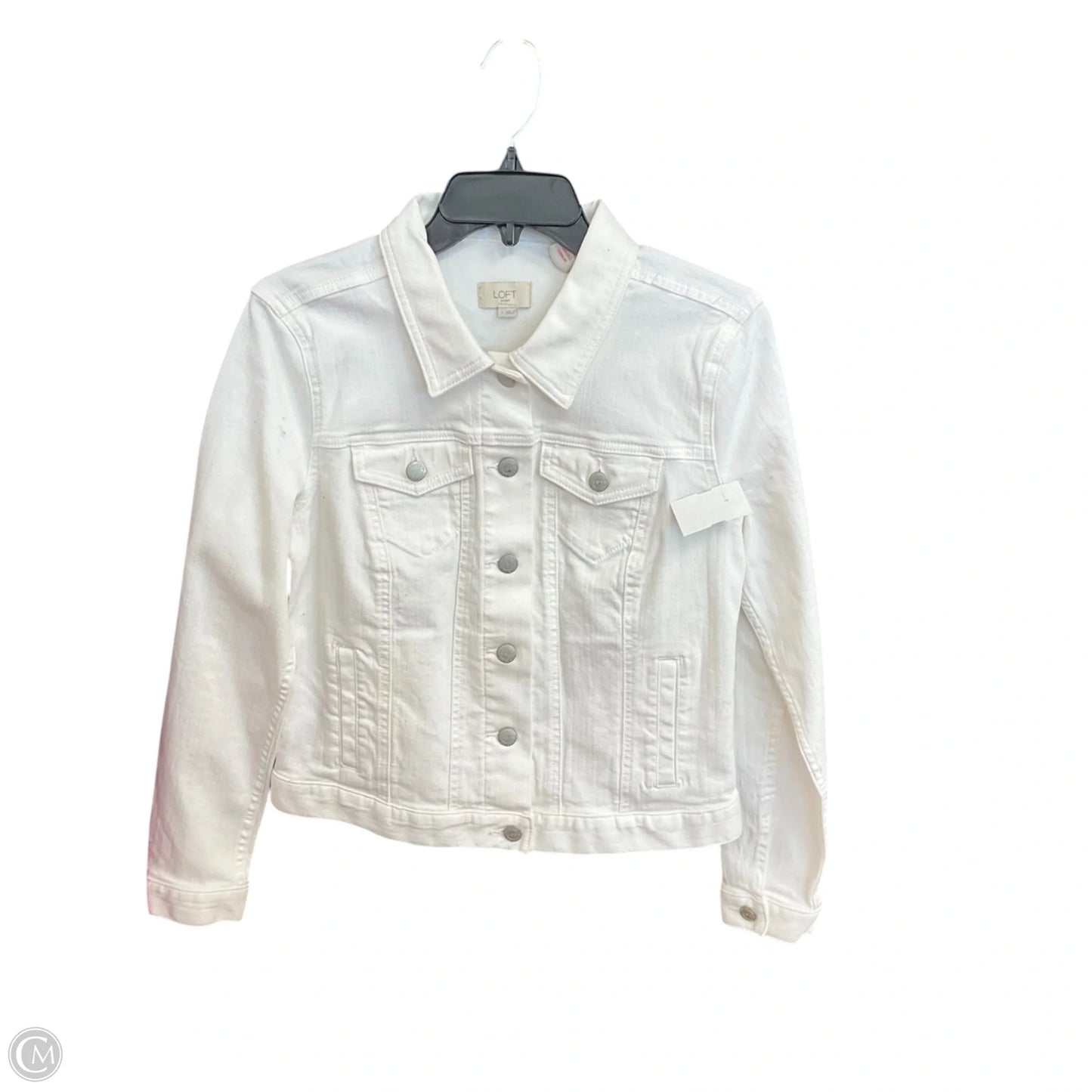 Jacket Denim By Loft In White, Size: S