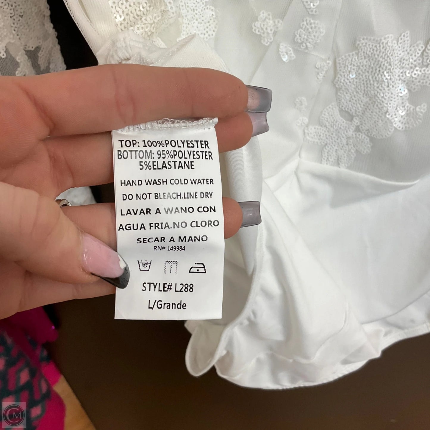 Bodysuit By Cme In White, Size: L