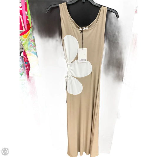 Dress Casual Maxi By Cmc In Beige, Size: S
