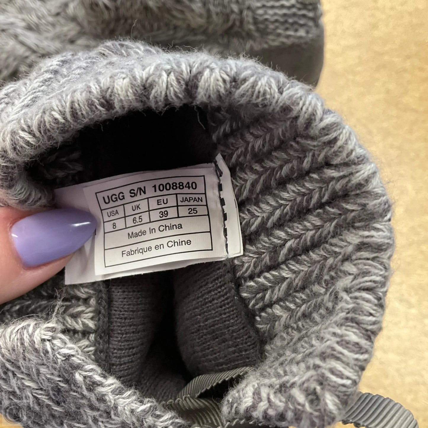 Boots Designer By Ugg In Grey, Size: 8