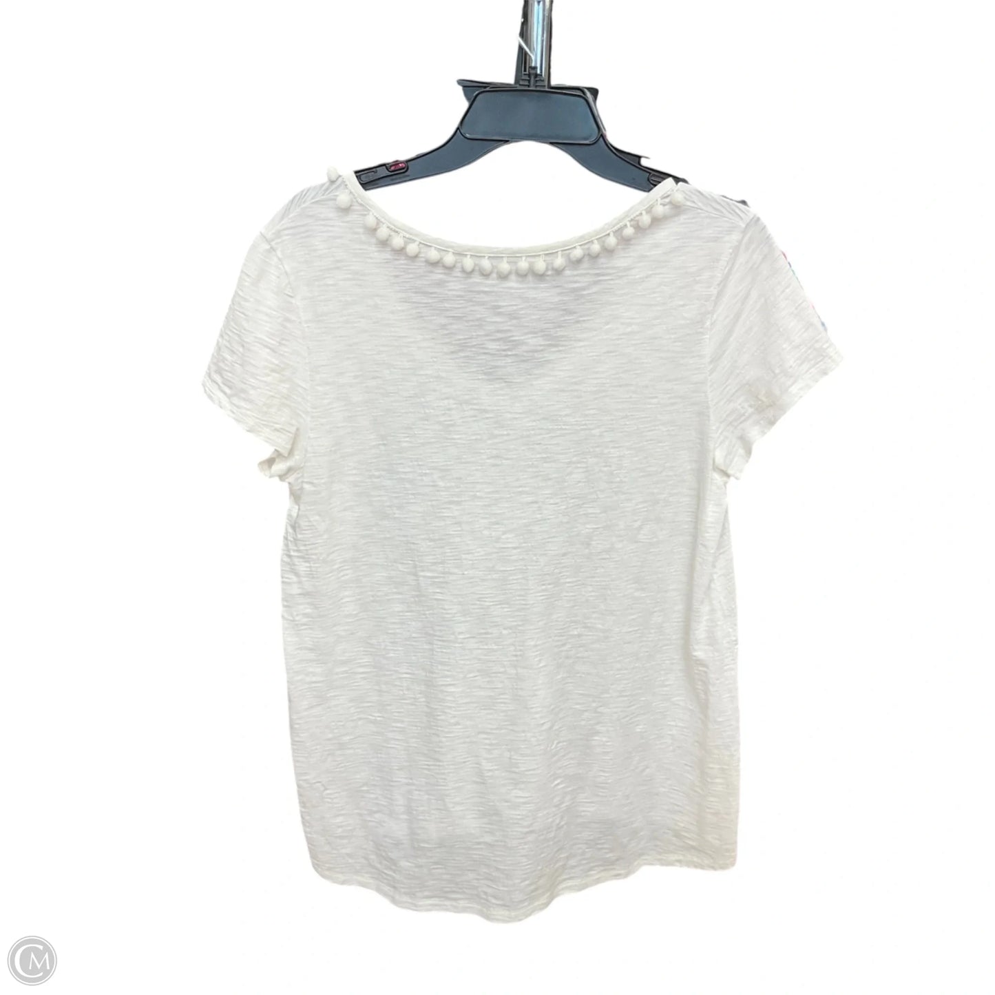 Top Short Sleeve Designer By Lilly Pulitzer In White, Size: L