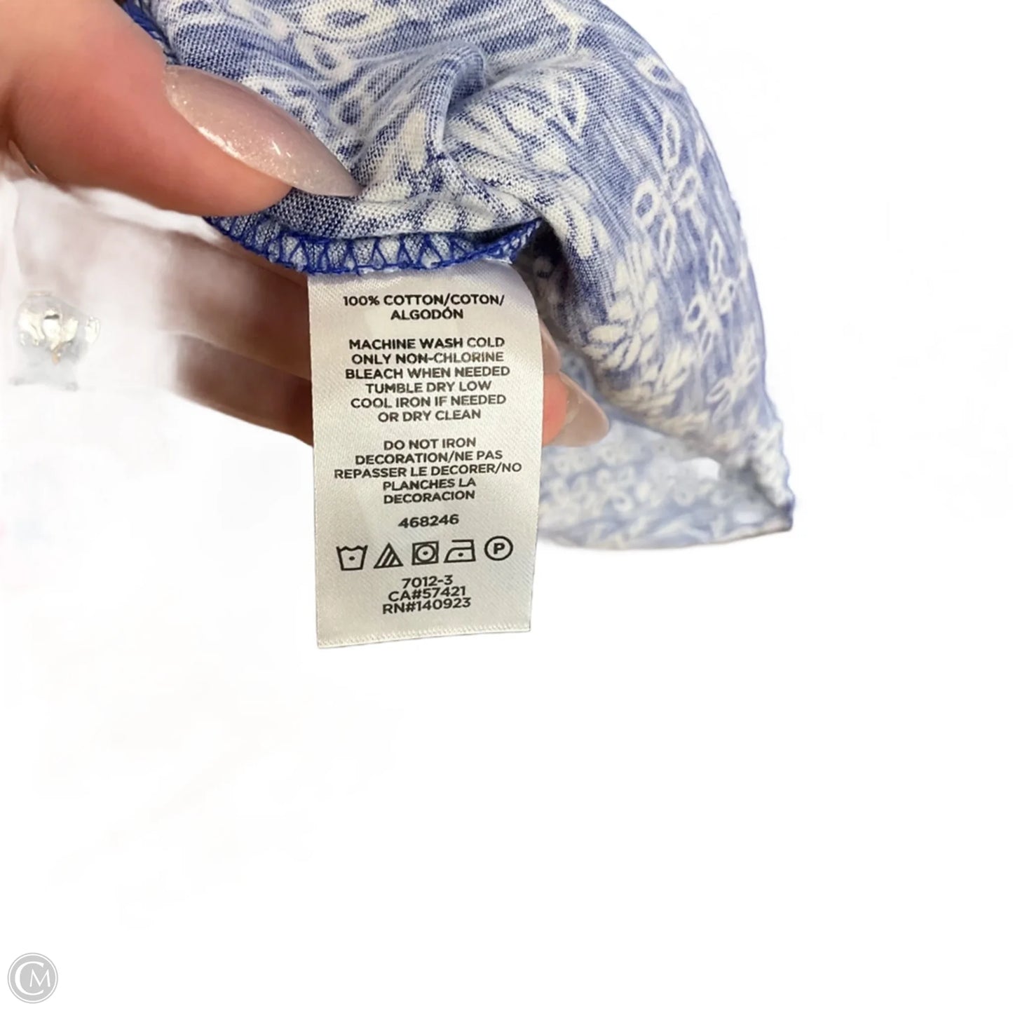 Top Short Sleeve By Loft In Blue, Size: M