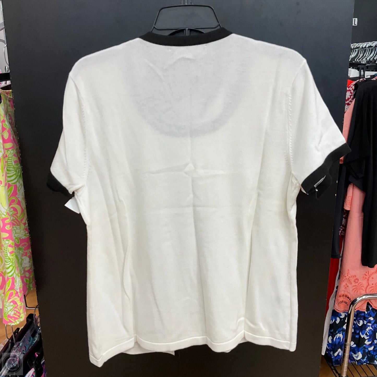 Top Short Sleeve By Evan-picone In White, Size: Xl