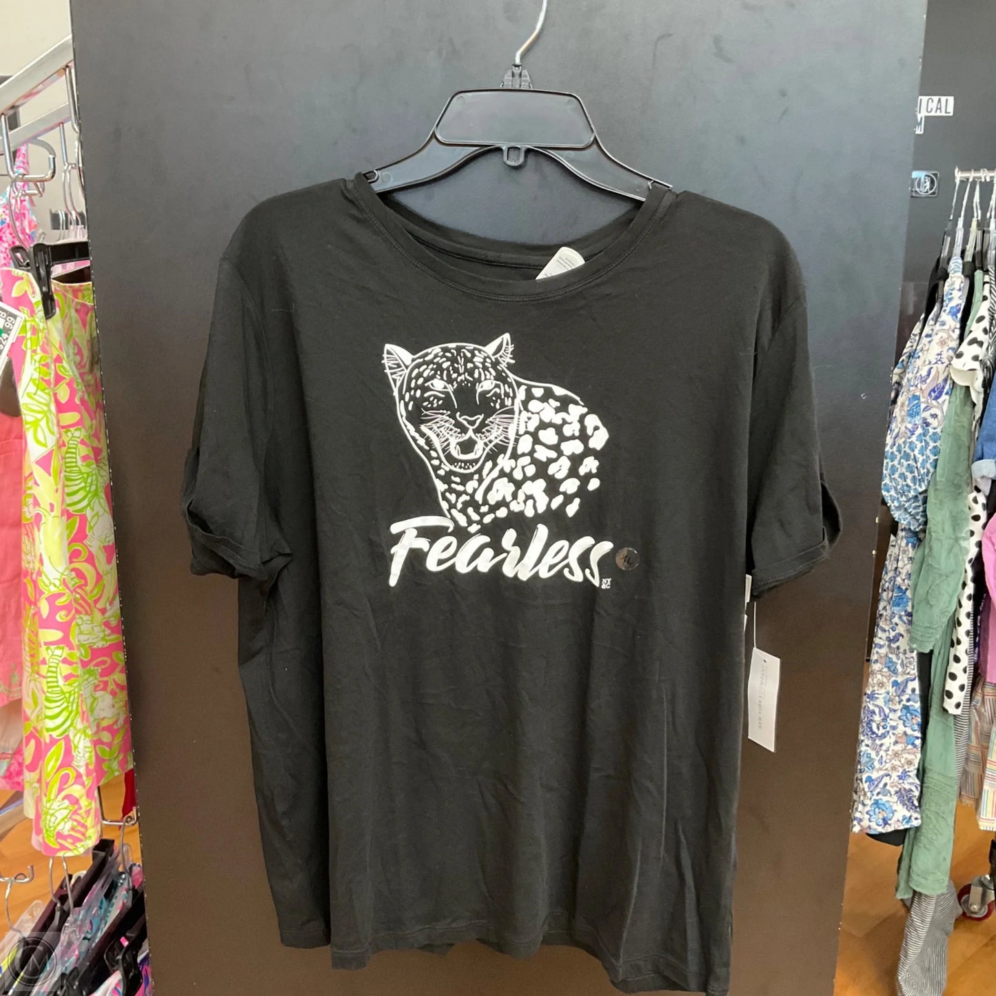 Top Short Sleeve Basic By Nycc In Black, Size: Xl