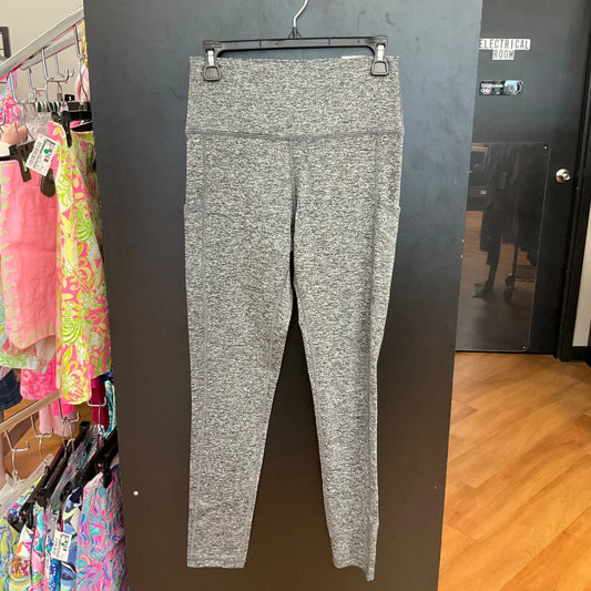 Athletic Leggings By Aerie In Grey, Size: L