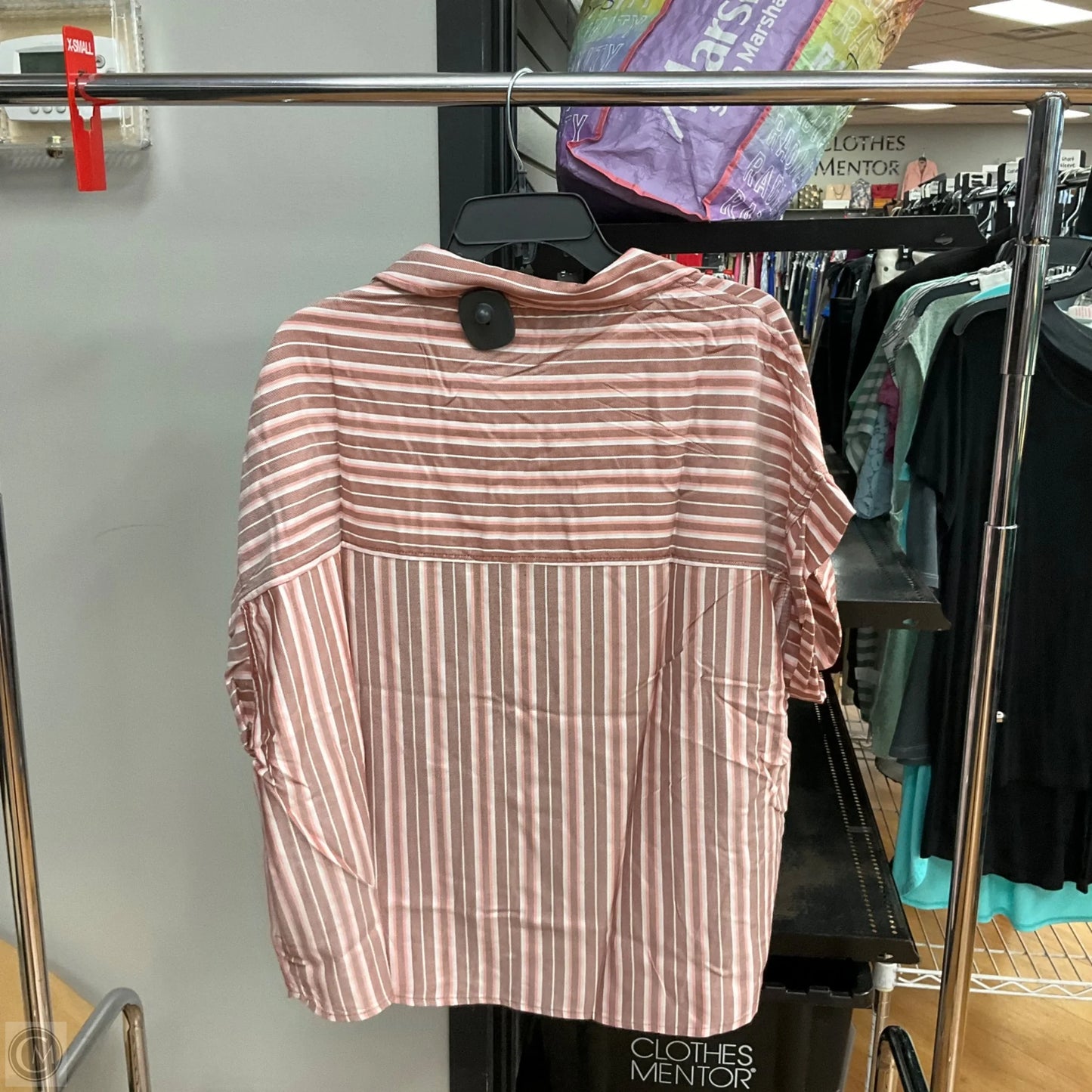 Blouse Short Sleeve By Sanctuary In Striped Pattern, Size: 1x