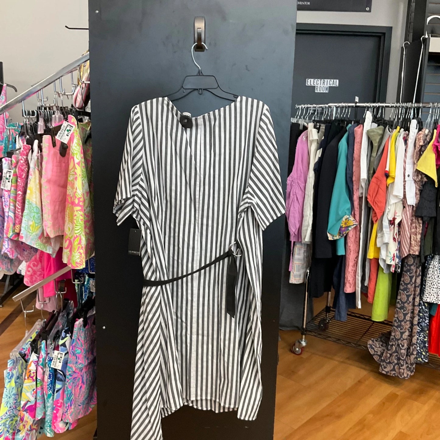 Dress Casual Midi By Eloquii In Striped Pattern, Size: 2x