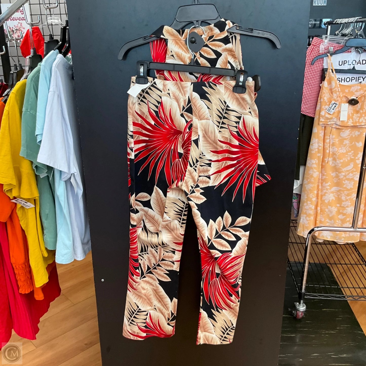 Top 2pc Short Sleeve By Cache In Multi-colored, Size: Xs