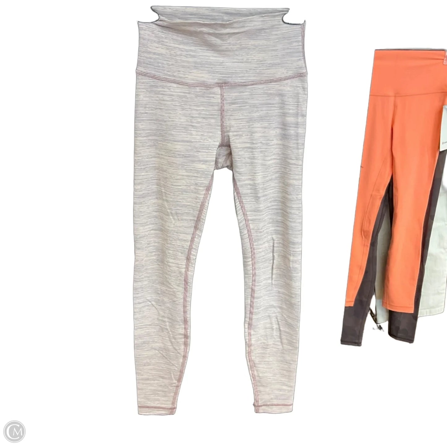 Athletic Leggings By Lululemon In Striped Pattern, Size: S