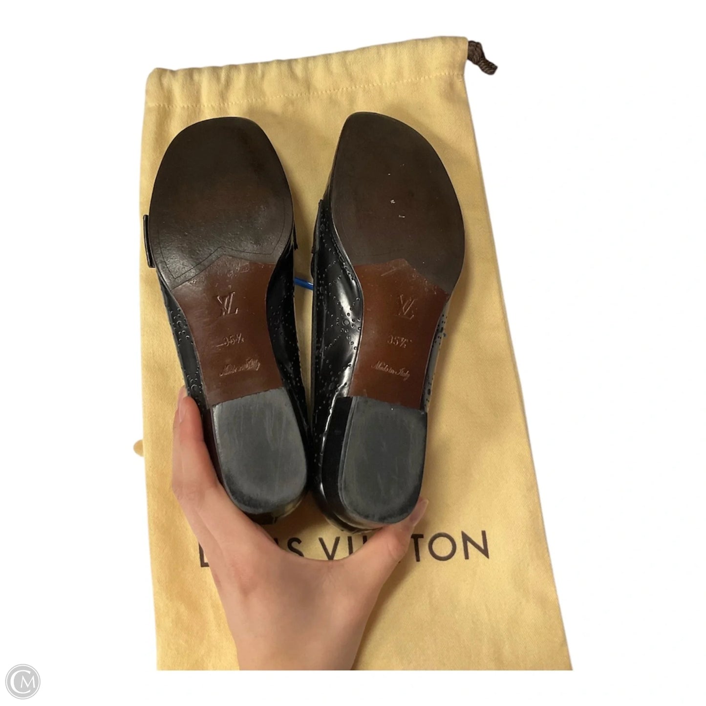 Shoes Luxury Designer By Louis Vuitton In Black, Size: 5.5