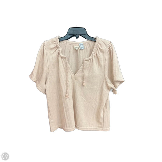 Top Short Sleeve By Madewell In Pink, Size: M