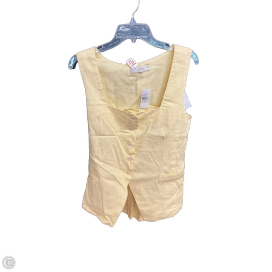 Top Sleeveless By Loft In Yellow, Size: M