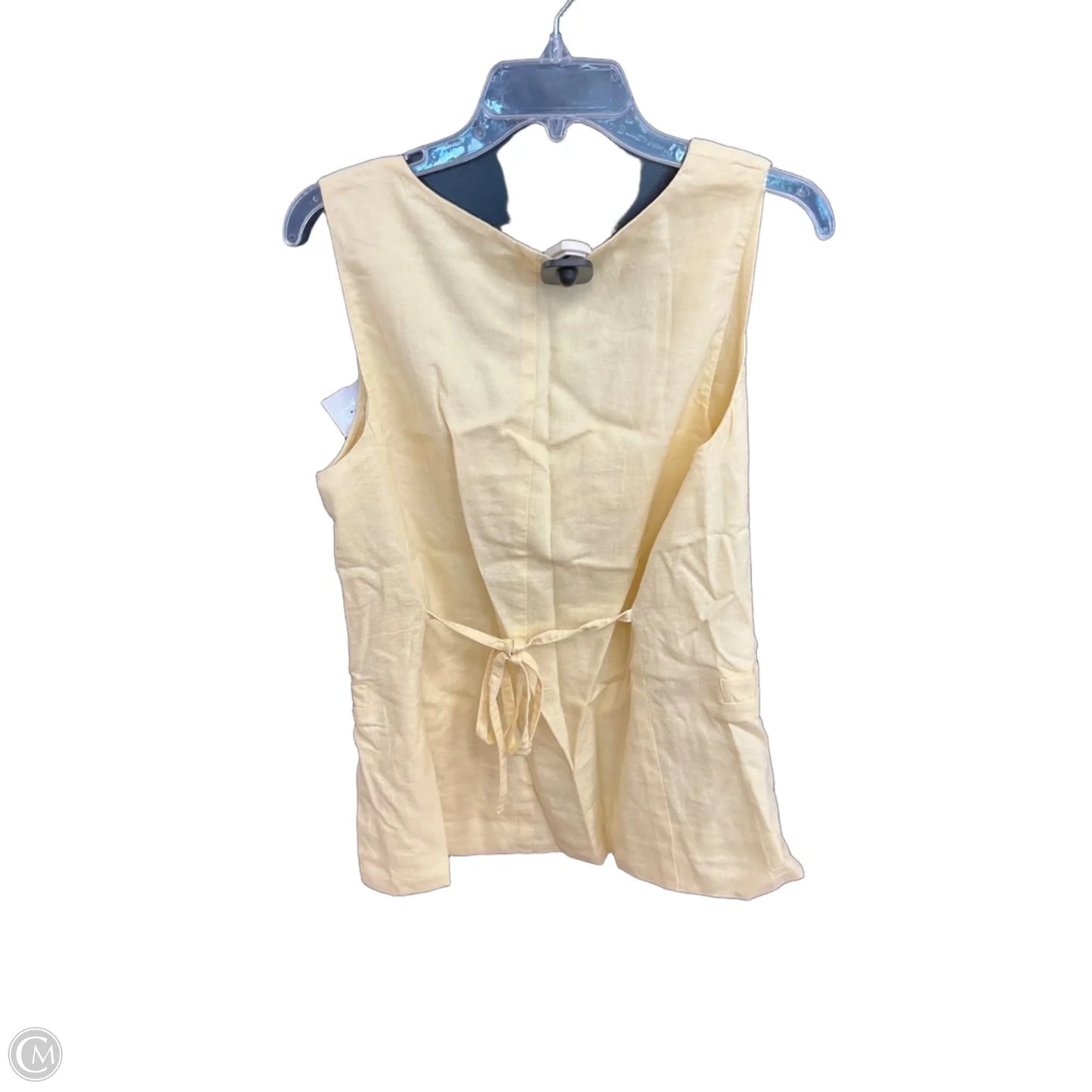 Top Sleeveless By Loft In Yellow, Size: M