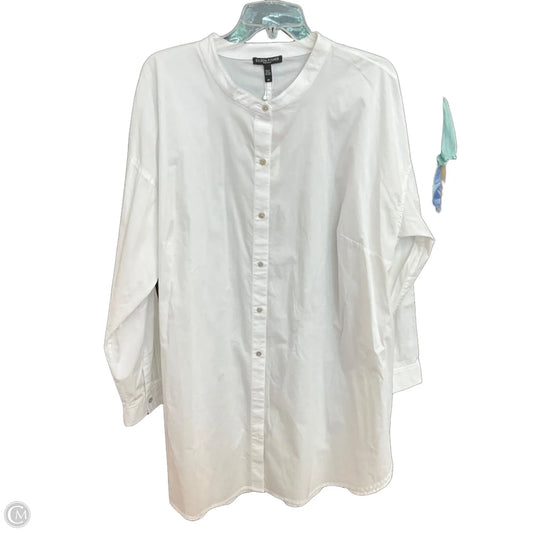 Dress Casual Midi By Eileen Fisher In White, Size: 2x