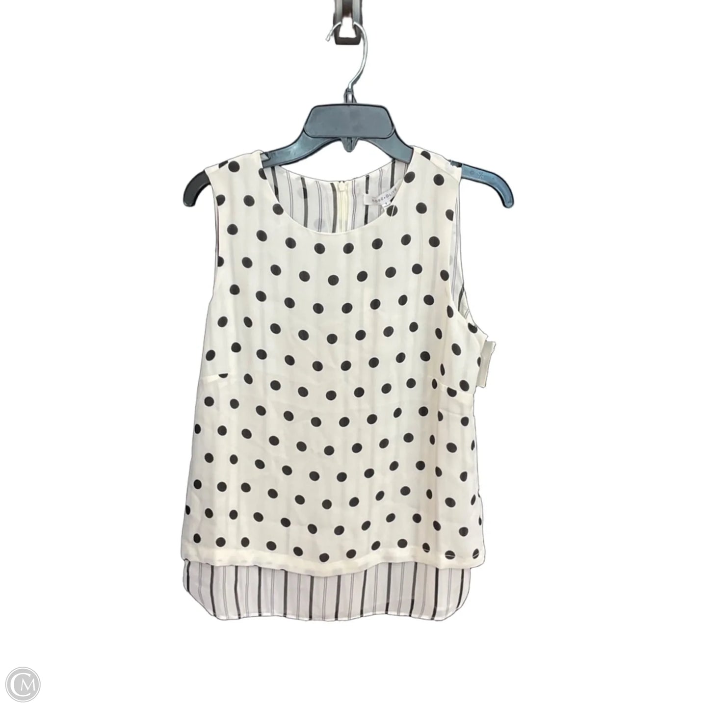 Top Sleeveless By Rose And Olive In Polkadot Pattern, Size: S