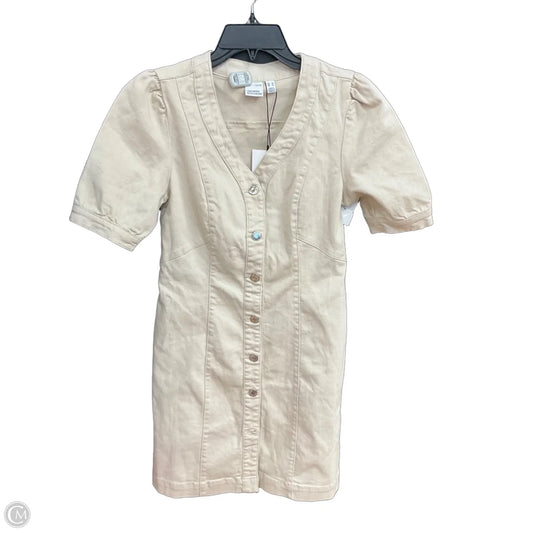 Dress Casual Midi By Clothes Mentor In Beige, Size: Xs