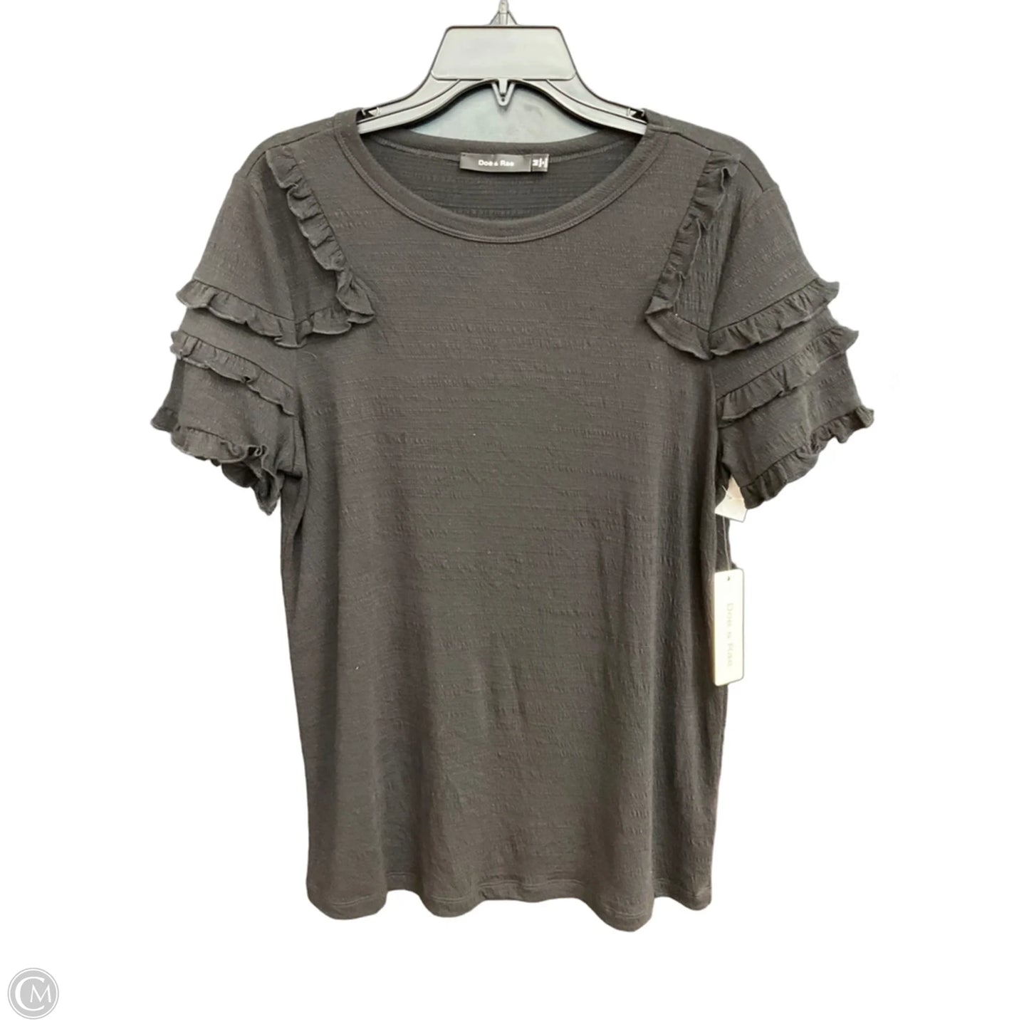 Top Short Sleeve By Doe & Rae In Black, Size: M