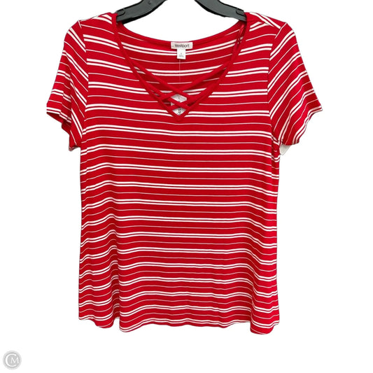 Top Short Sleeve By Westport In Striped Pattern, Size: S