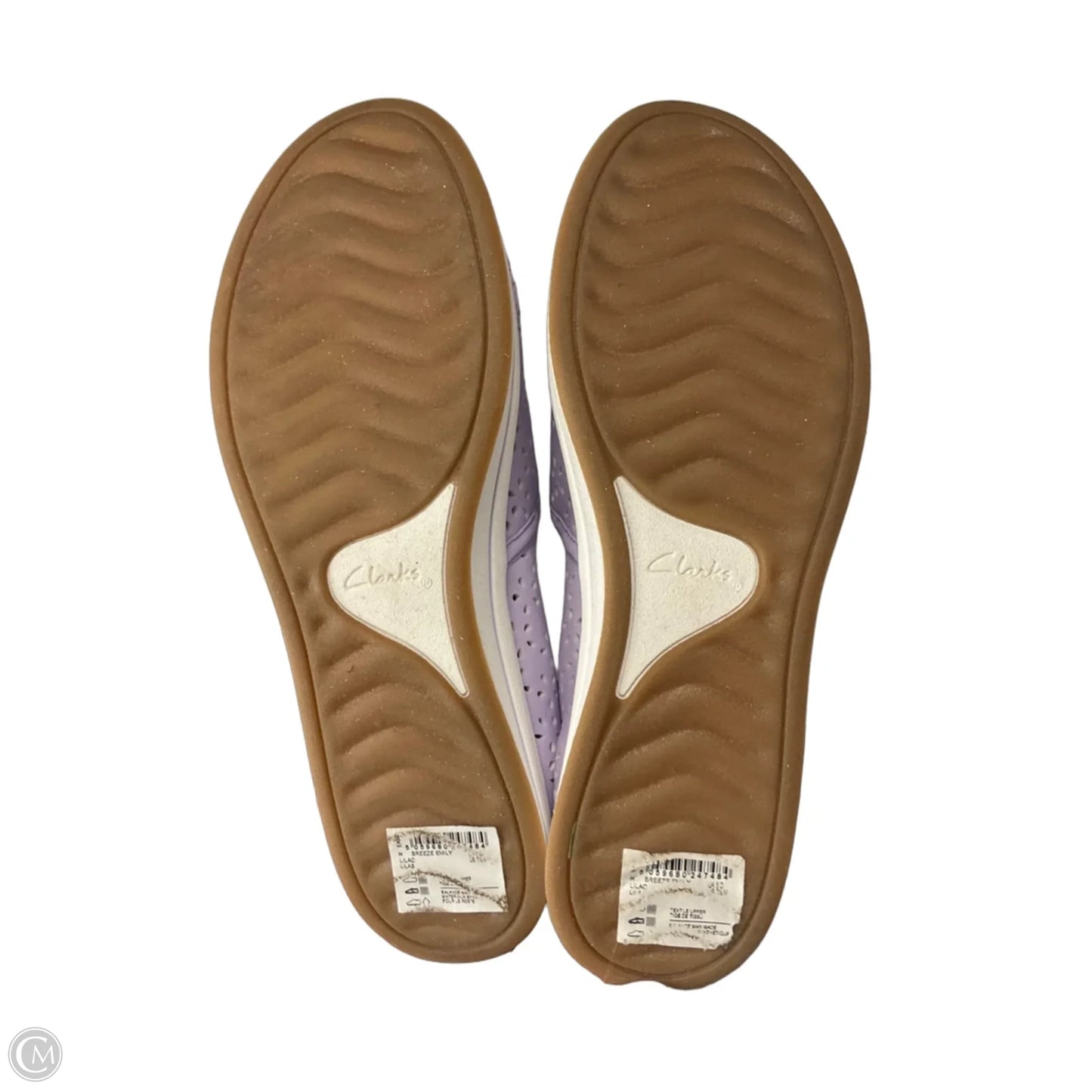 Shoes Flats By Clarks In Purple, Size: 7.5