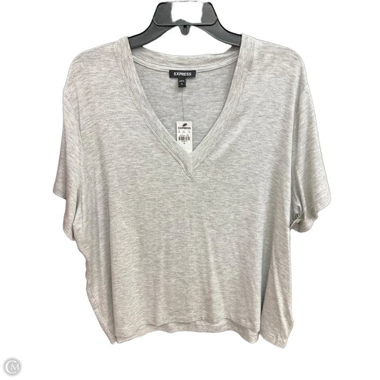 Top Short Sleeve Basic By Express In Grey, Size: Xl