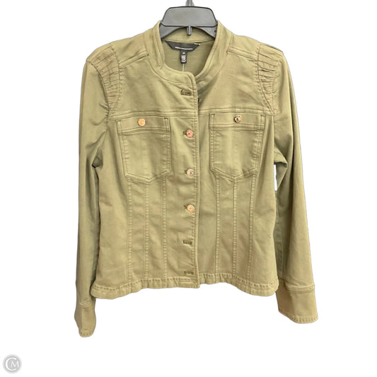 Jacket Moto By White House Black Market In Green, Size: L