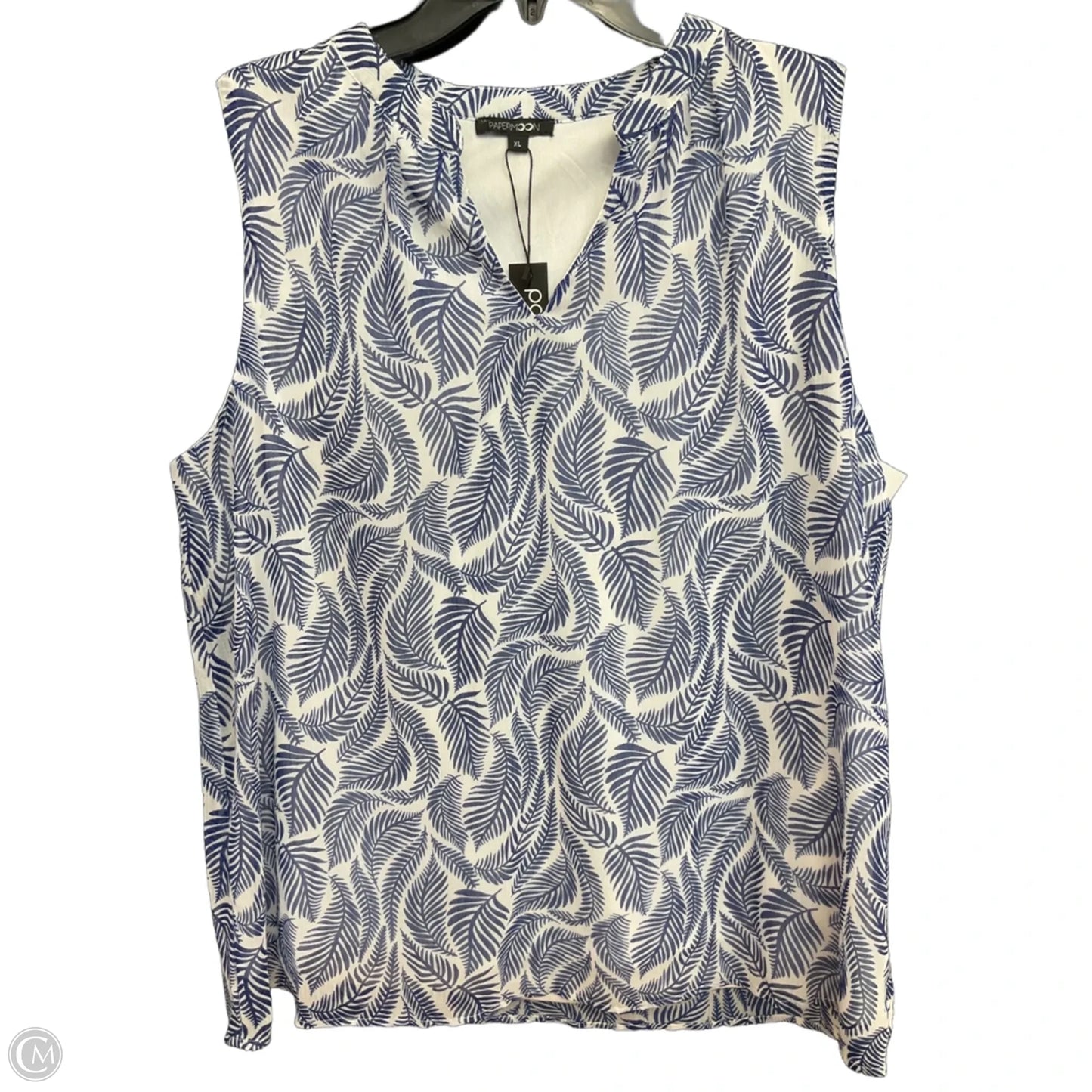 Top Sleeveless By Papermoon In Blue, Size: Xl