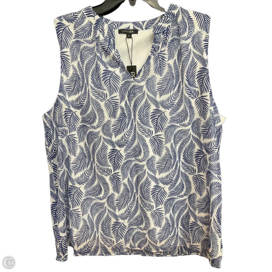 Top Sleeveless By Papermoon In Blue, Size: Xl