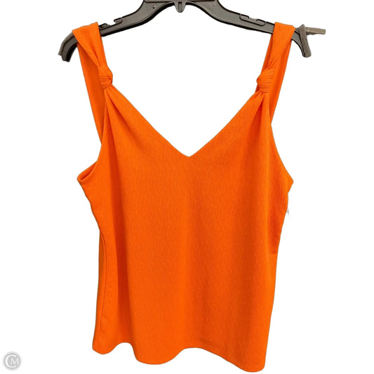 Top Sleeveless By Ann Taylor In Orange, Size: L
