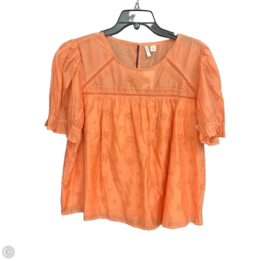 Top Short Sleeve By Cato In Coral, Size: Xl