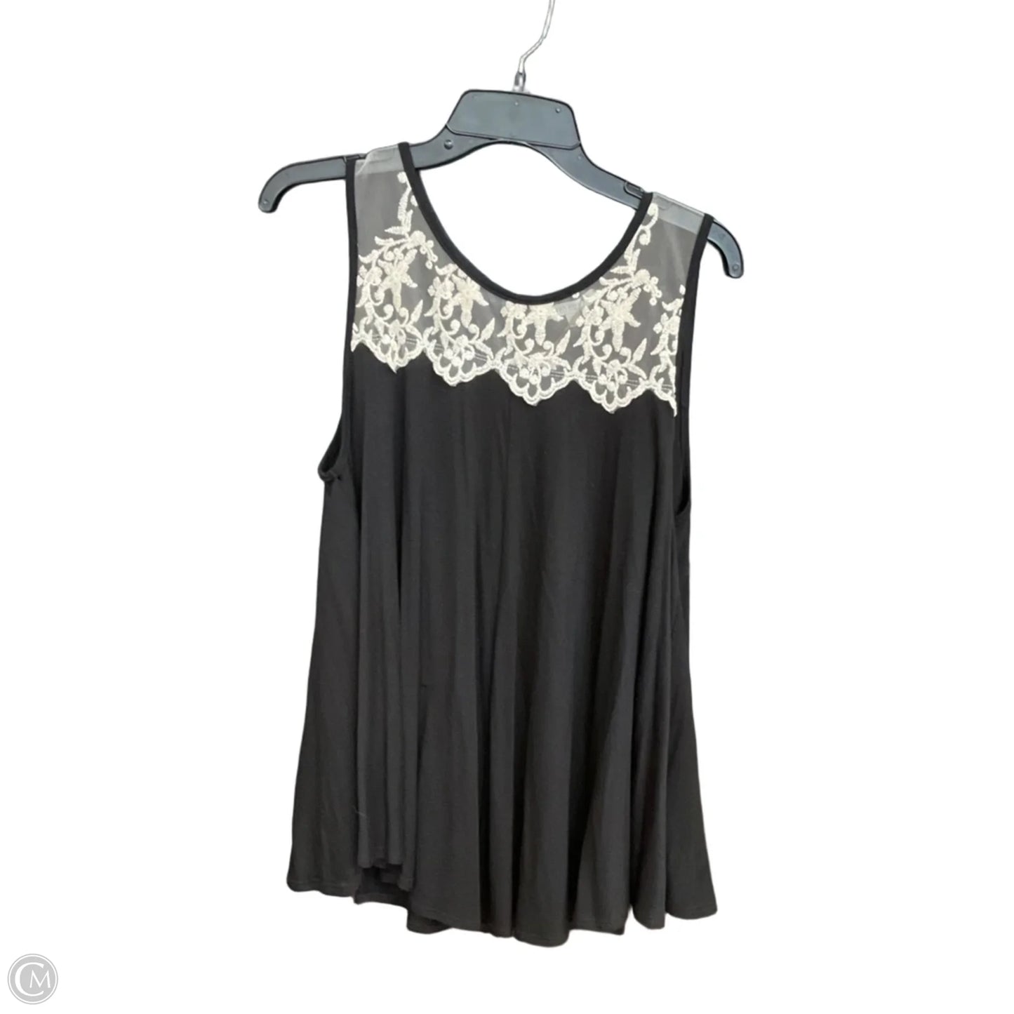 Top Sleeveless By Green Envelope In Black, Size: 1x