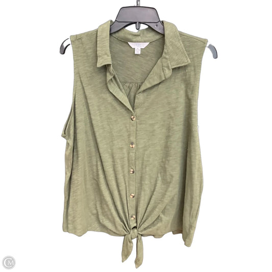 Top Sleeveless By Time And Tru In Green, Size: Xl