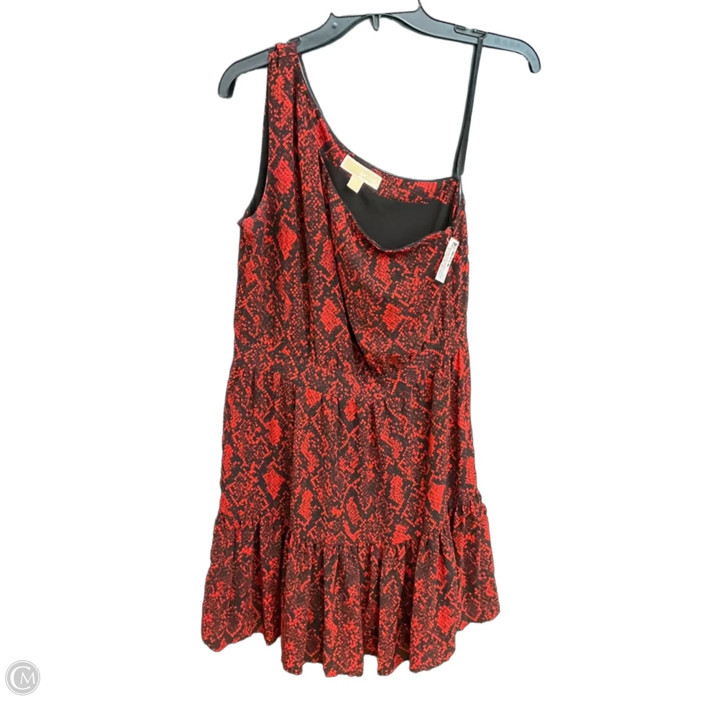 Dress Casual Midi By Michael By Michael Kors In Black & Red, Size: M