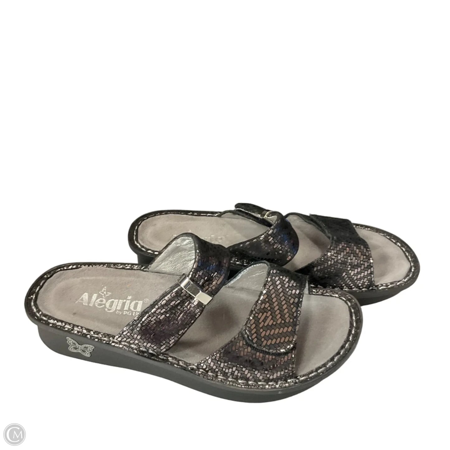 Sandals Heels Platform By Alegria In Grey, Size: 7