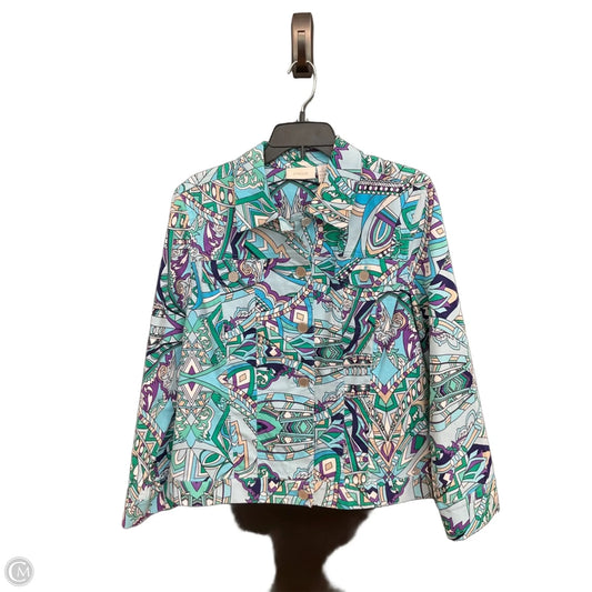 Jacket Other By Chicos In Multi-colored, Size: L