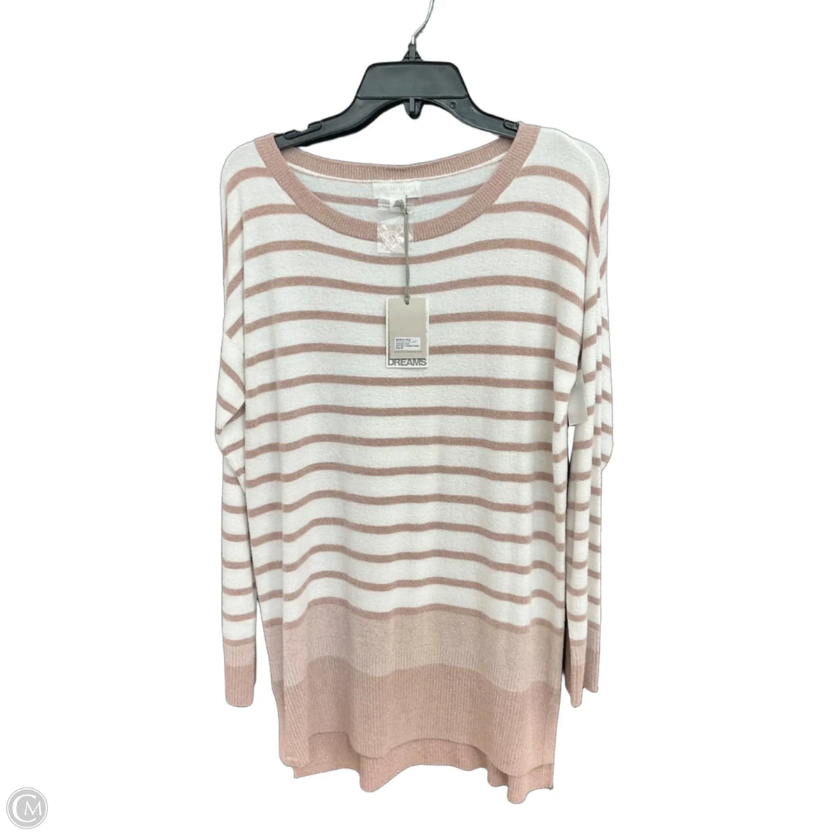 Top Long Sleeve By Barefoot Dreams In Striped Pattern, Size: M