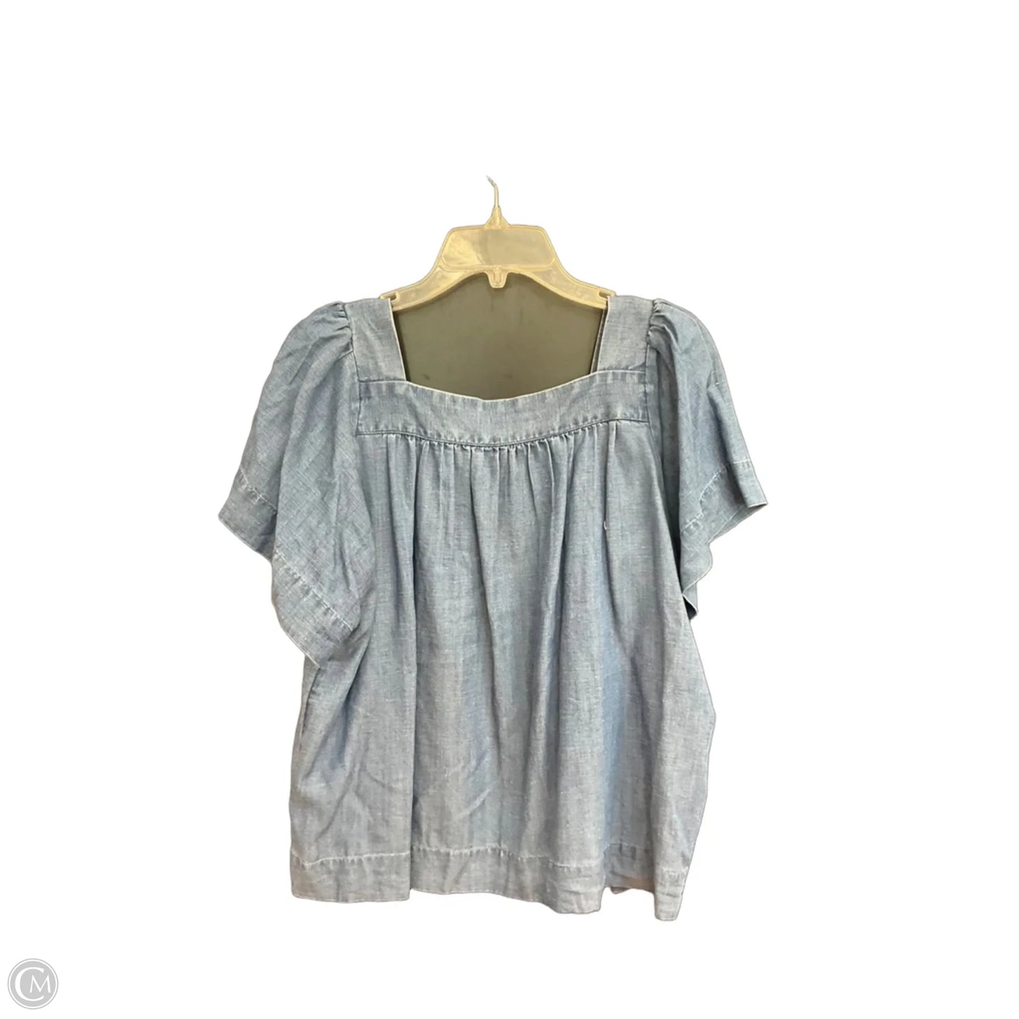 Top Short Sleeve By Loft In Blue, Size: M