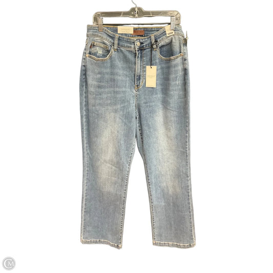 Jeans Straight By Judy Blue In Blue Denim, Size: 16