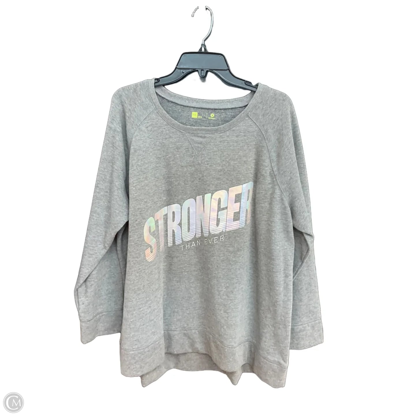 Athletic Sweatshirt Collar By Xersion In Grey, Size: 1x