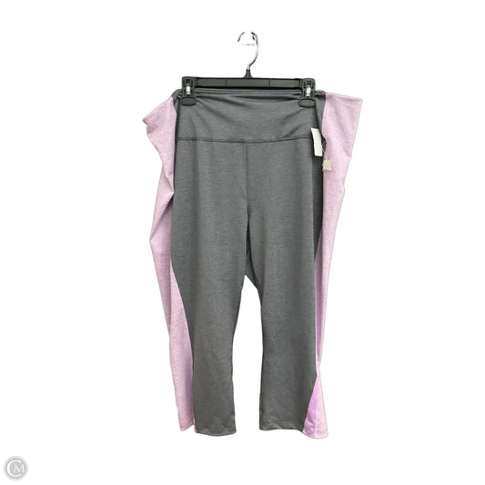Athletic Leggings Capris By Tek Gear In Grey, Size: 3x
