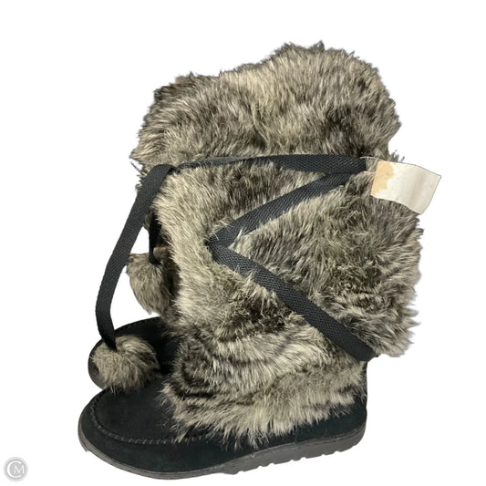 Boots Snow By Eddie Bauer In Black & Grey, Size: 8