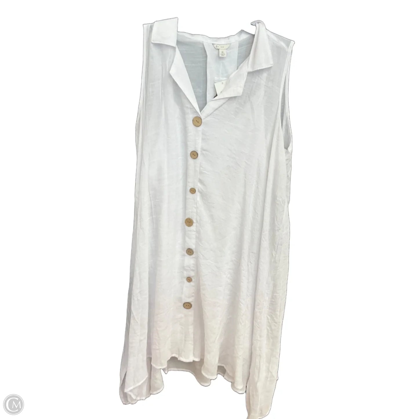 Dress Casual Midi By Clothes Mentor In White, Size: Xl