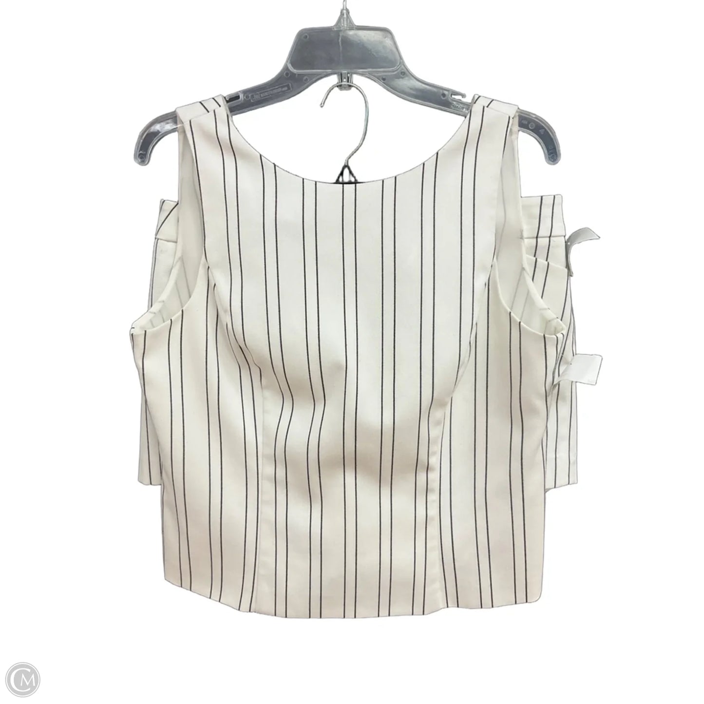 Top 2pc Sleeveless By White House Black Market In Striped Pattern, Size: 12