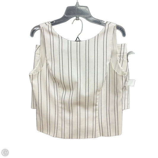 Top 2pc Sleeveless By White House Black Market In Striped Pattern, Size: 12