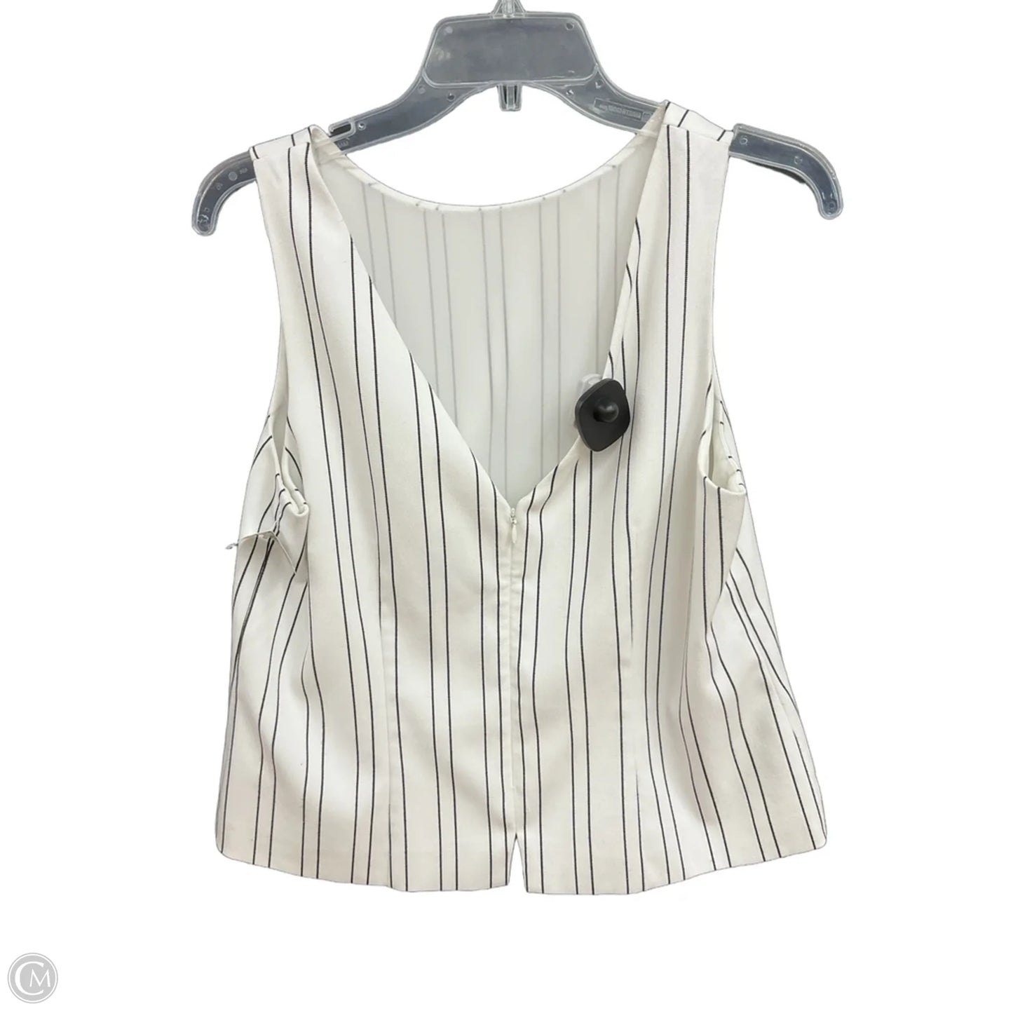 Top 2pc Sleeveless By White House Black Market In Striped Pattern, Size: 12
