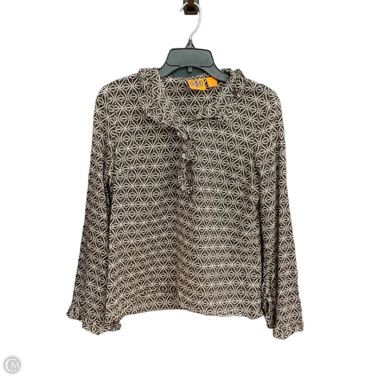 Top Long Sleeve Designer By Tory Burch In Brown, Size: S
