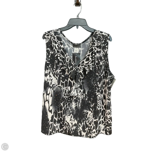 Top Sleeveless By Brittany Black In Black, Size: 3x