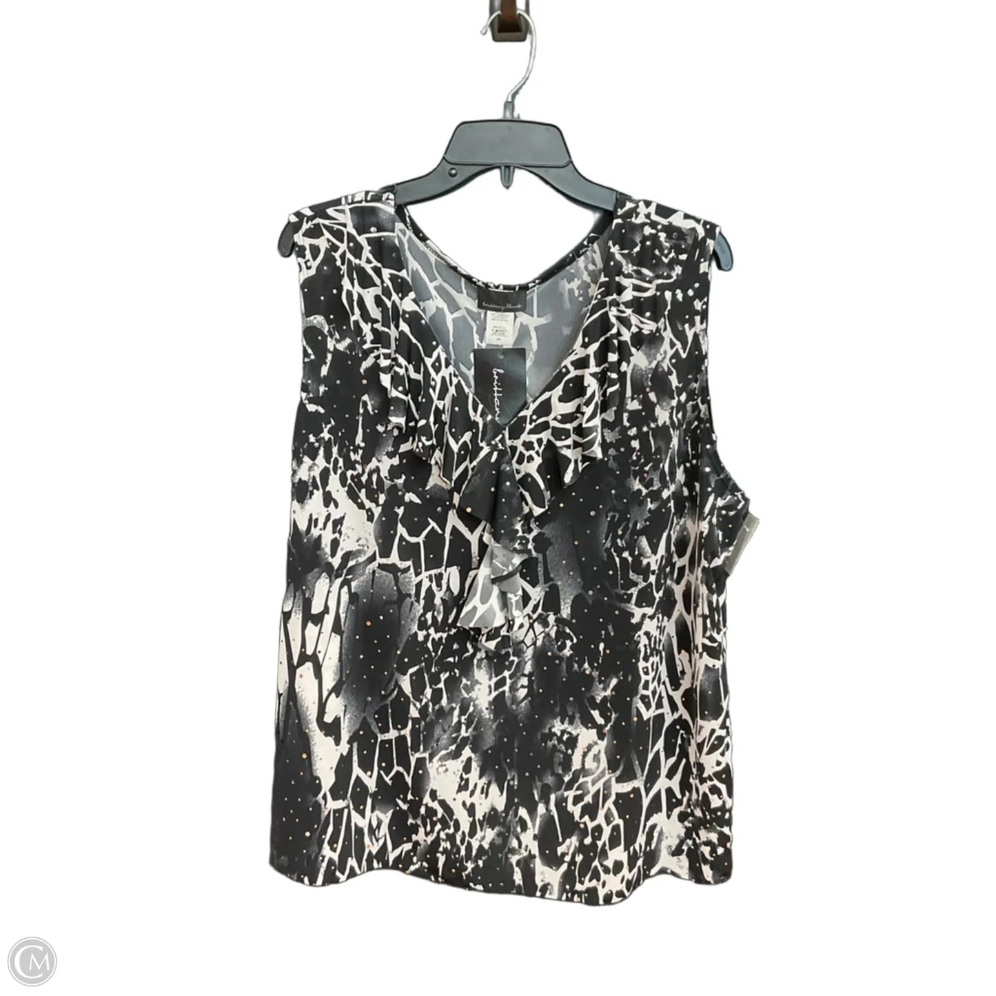 Top Sleeveless By Brittany Black In Black, Size: 3x