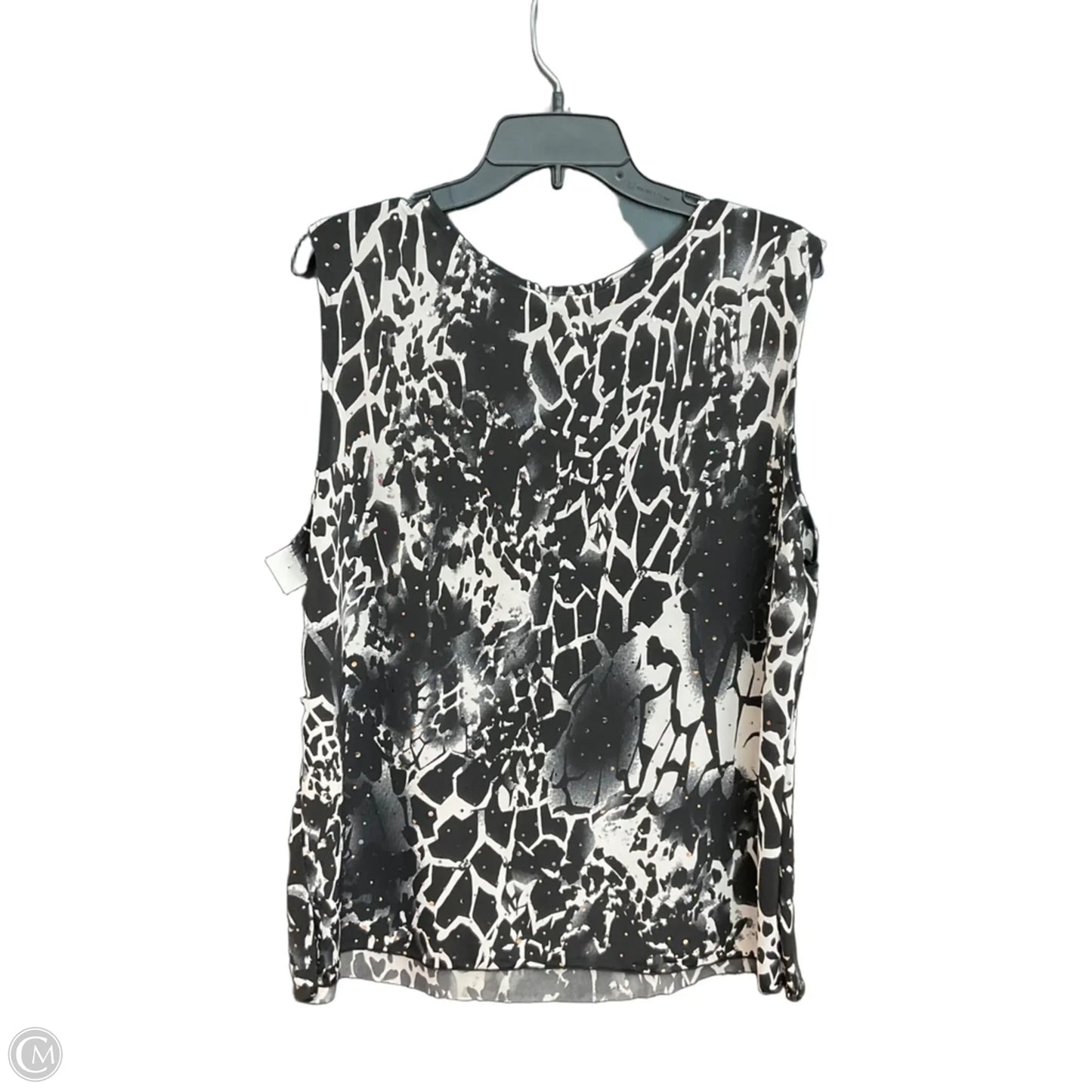 Top Sleeveless By Brittany Black In Black, Size: 3x