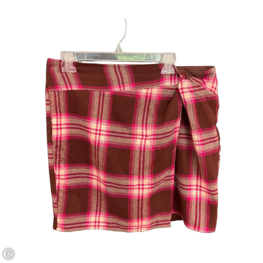 Skirt Mini & Short By Loft In Plaid Pattern, Size: 12